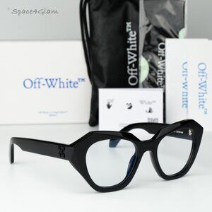 Off-White Women Eyeglasses Black Cat Eye OERJ043 STYLE 43 1000 NEW AUTHENTIC
